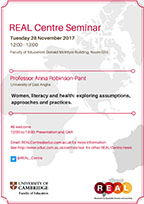 Image: REAL Centre Seminar Series: Professor Anna Robinson-Pant